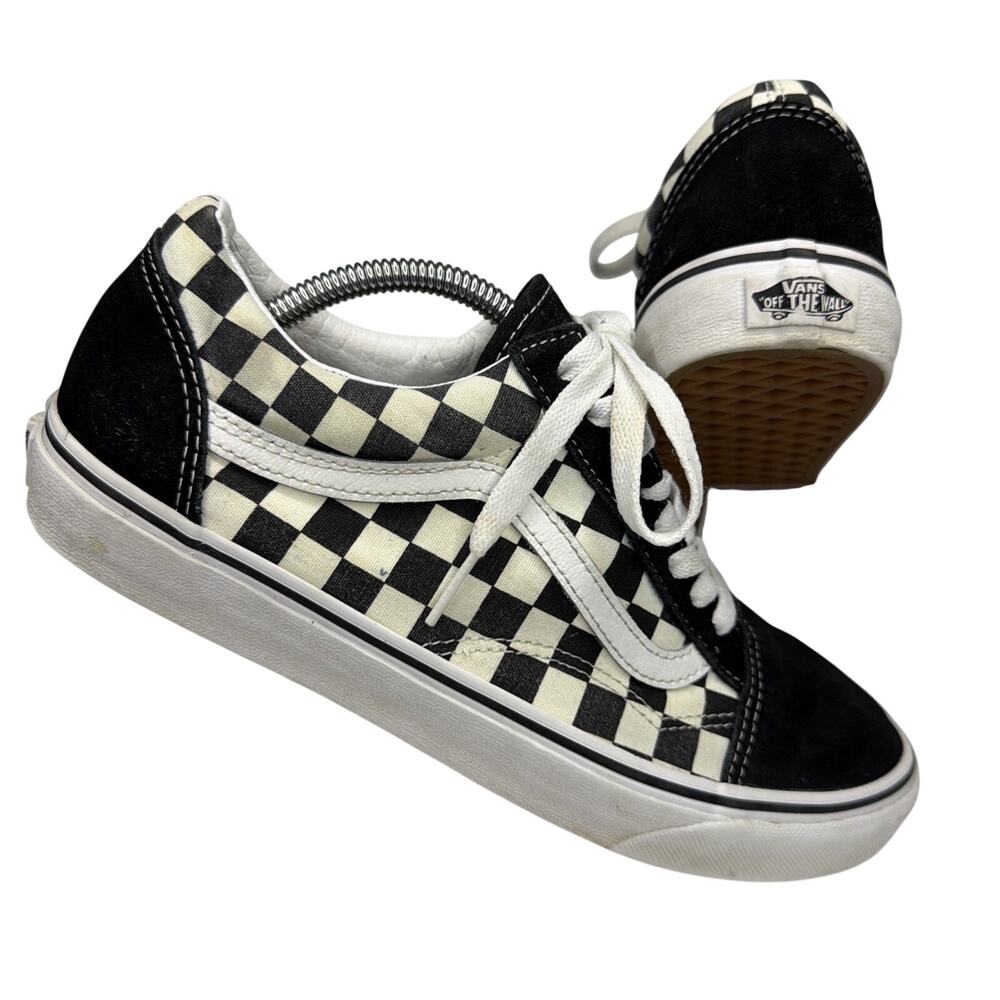 Vans Sneakers Men’s 9.5 Women’s 11 Old Skool Checkerboard Black White Shoes Gift